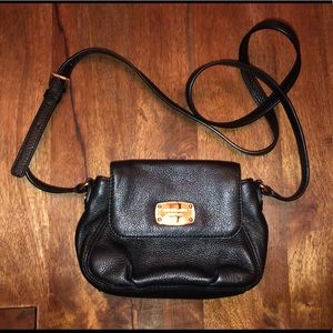 Michael Kors Black Leather Cross Body Bag